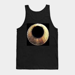 MOD ART DECO GEOMETRIC GOLD CIRCLES SPHERES ON BLACK Tank Top